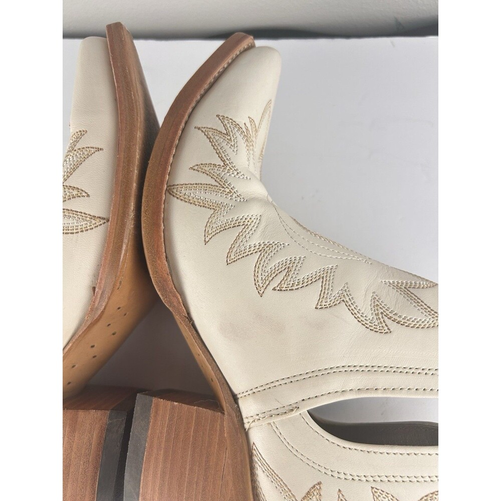 Ariat boots womens Dixon Color Blanco Us 10 Off-White Leather Embroidered Short - Picture 8 of 11